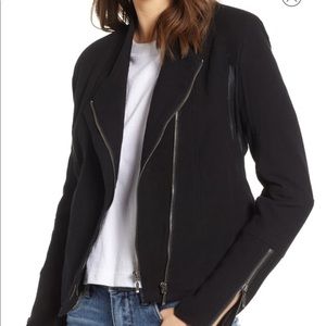 BlankNYC Mesh Detail Crepe Jacket